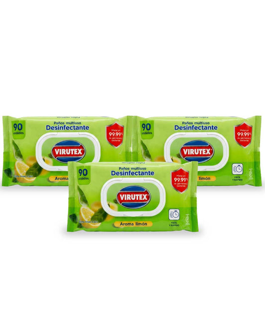 Virutex Toallas Desinfectante Multiuso 3 x 90 unid