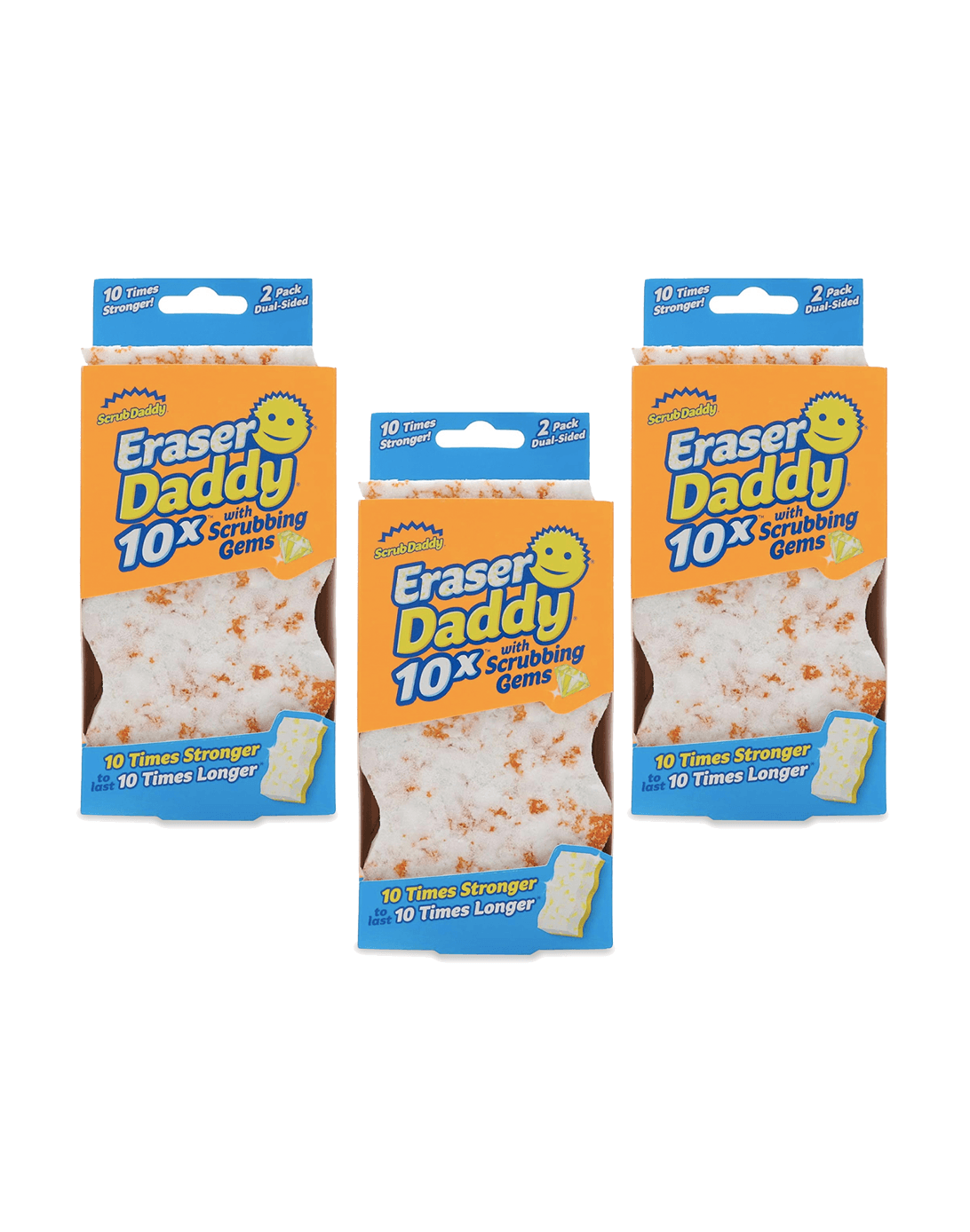 Scrub Daddy Eraser Daddy 10x with Scrubbing Gems (PACK OF 2) -New