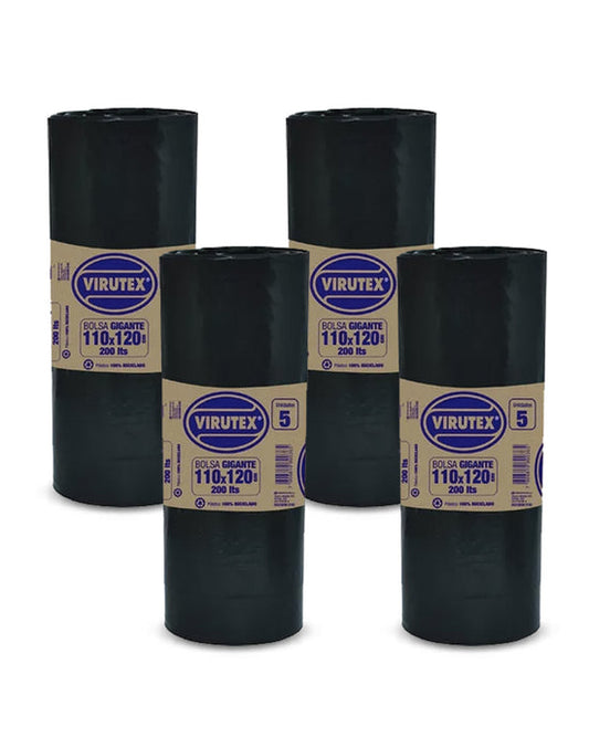 Virutex Bolsa de Basura Gigante 110 x 120 cm 4 x 5 unid