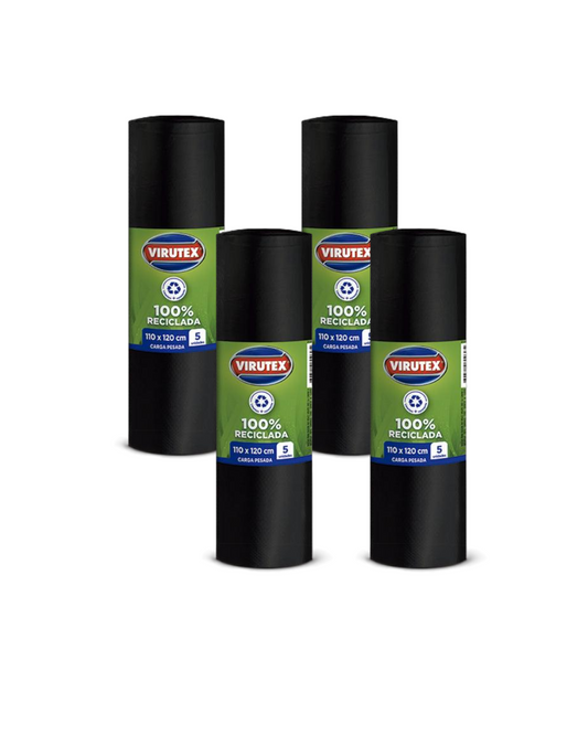 Virutex Bolsa de Basura Gigante 110 x 120 cm 4 x 5 unid