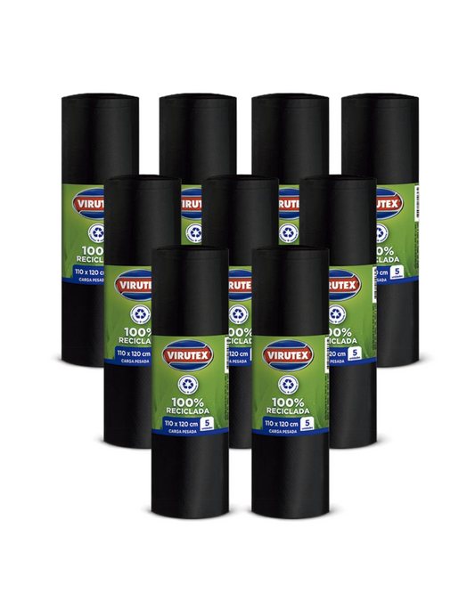 Virutex Bolsa de Basura Gigante 110 x 120 cm 9 x 5 unid