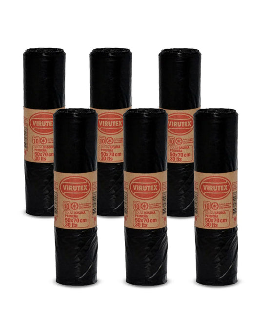 Virutex Bolsa de Basura Pequeña 50 x 70 cm 6 x 10 unid