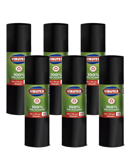 Virutex Bolsa de Basura Pequeña 50 x 70 cm 6 x 10 unid
