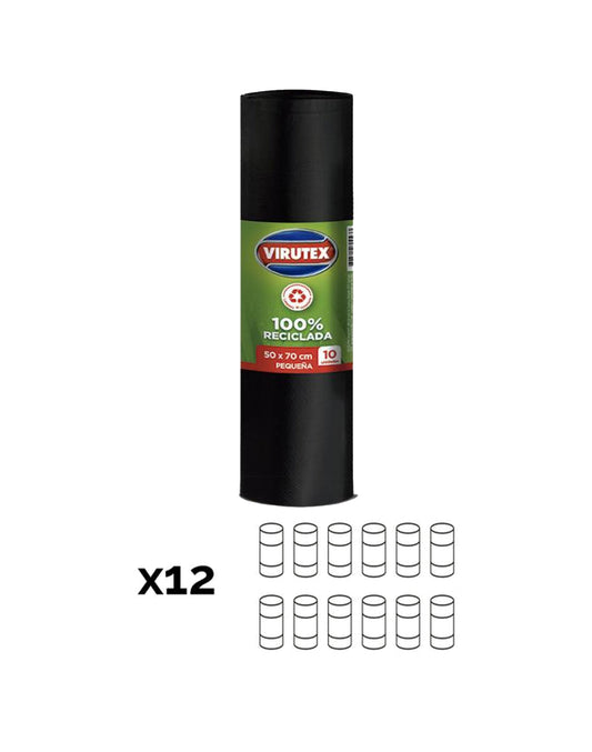 Virutex Bolsa de Basura Pequeña 50 x 70 cm 12 x 10 unid