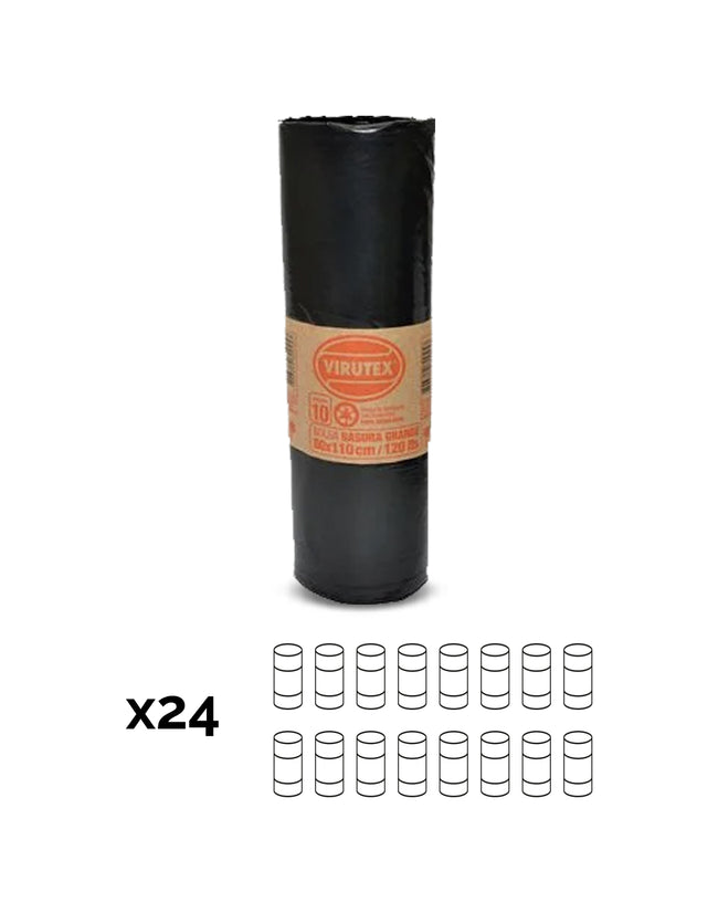 Virutex Bolsa de Basura Grande 80 x 110 cm 24 x 10 unid