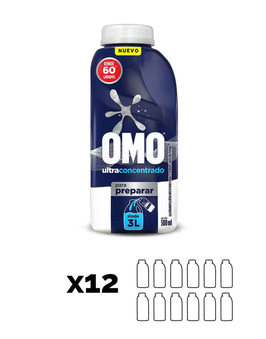 Omo Detergente Líquido Para Diluir 12 x 500 cc