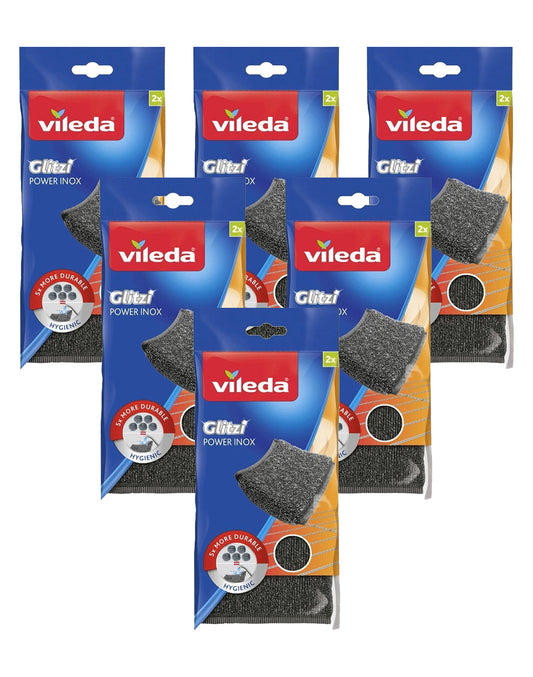 Vileda Esponja Antiresiduo Inox 6 x 2 unid