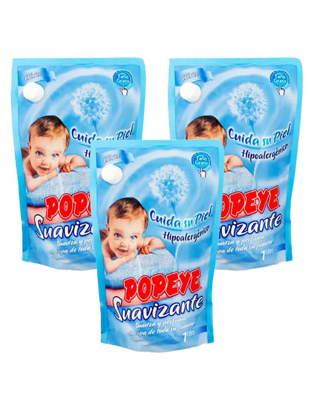 Popeye Suavizante hipoalergenico 3 x 1 L