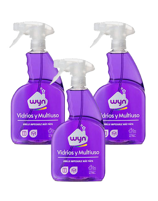 Wyn Limpiador vidrios y multiuso 3 x 750 cc