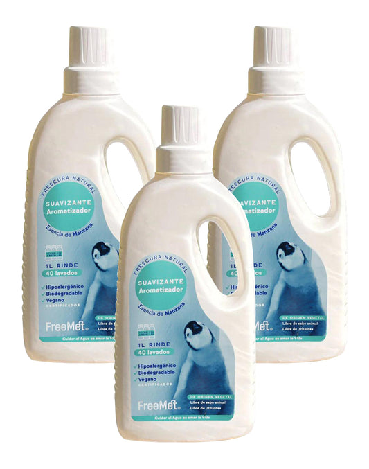 Freemet Suavizante Aroma Manzana 3 x 1 L