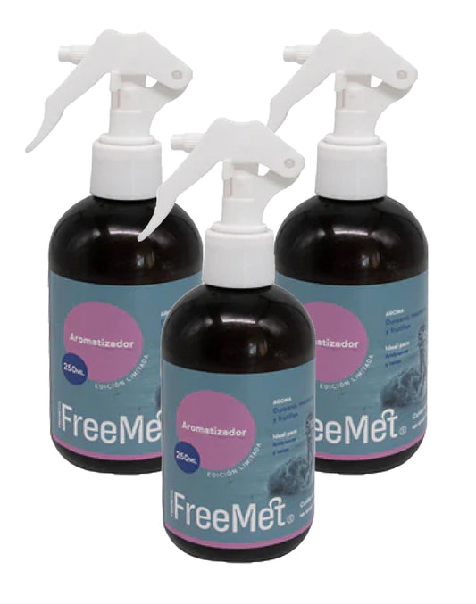 Freemet Aromatizador de ambiente y telas Durazno, manzana y frutillas 250ml 3 x 250 ml
