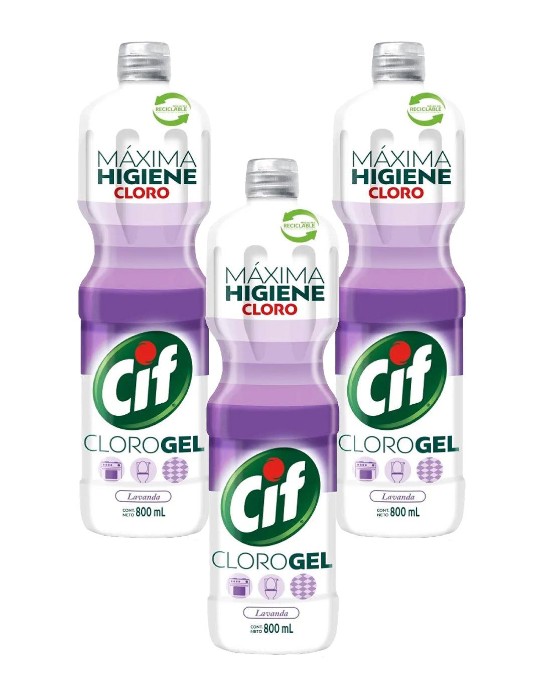 Cif Clorogel lavanda 3 x 800 ml