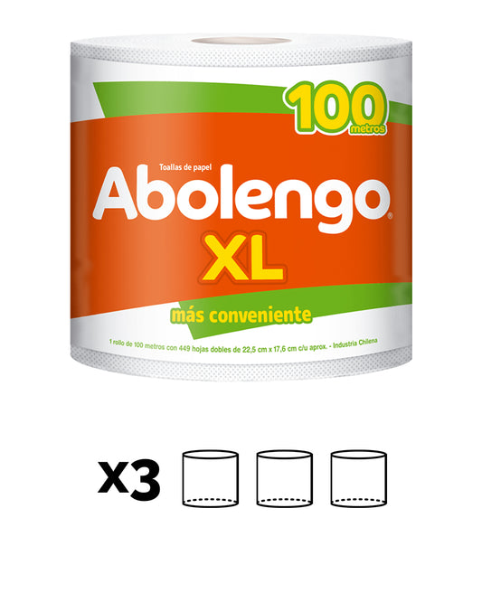Abolengo Toalla de Papel XL 3 x 100 m