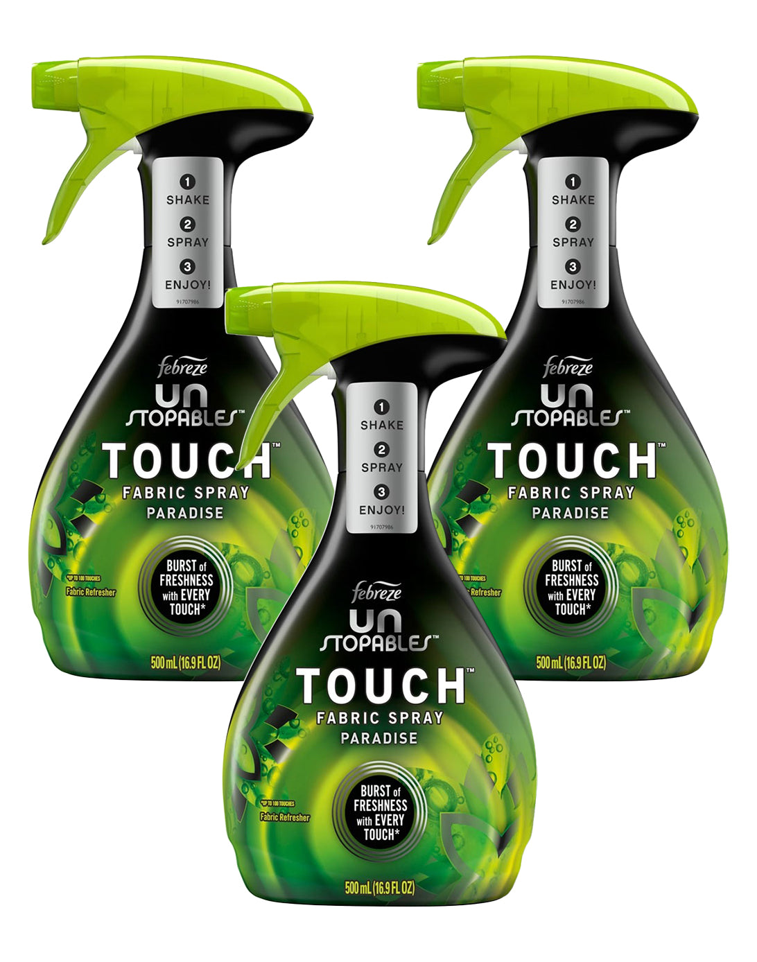 Febreze Aromatizante de telas Unstoppable Paradise 3 x 500 cc