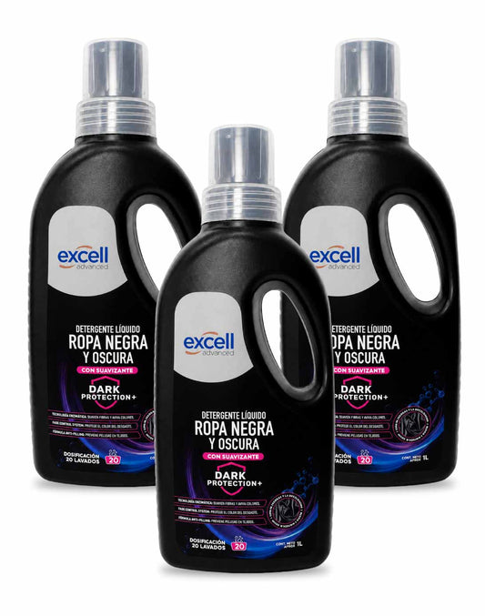 Excell Detergente ropa negra y oscura 3 x 1 L