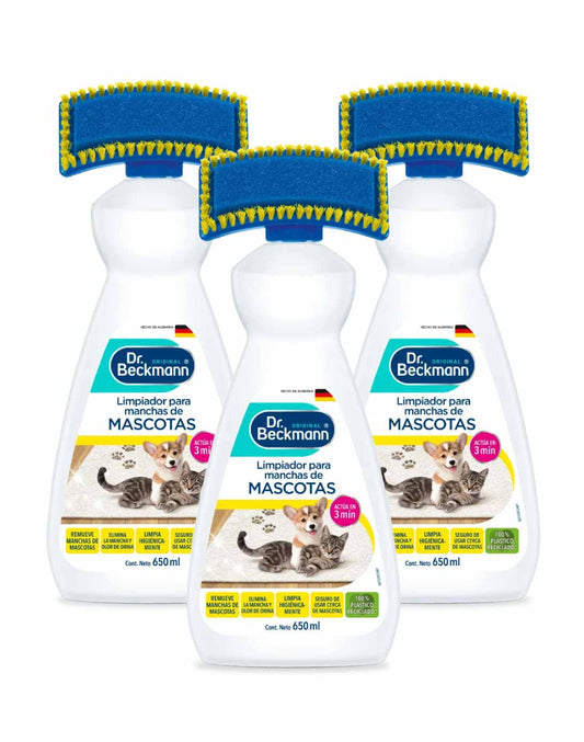 Dr. Beckmann Limpiador para manchas de Mascotas 3 x 650 ml