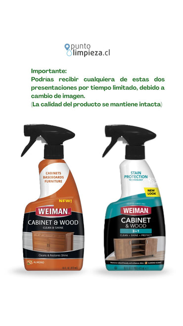 Weiman Limpieza y Brillo Muebles de Madera Gatillo 2 x 473 cc