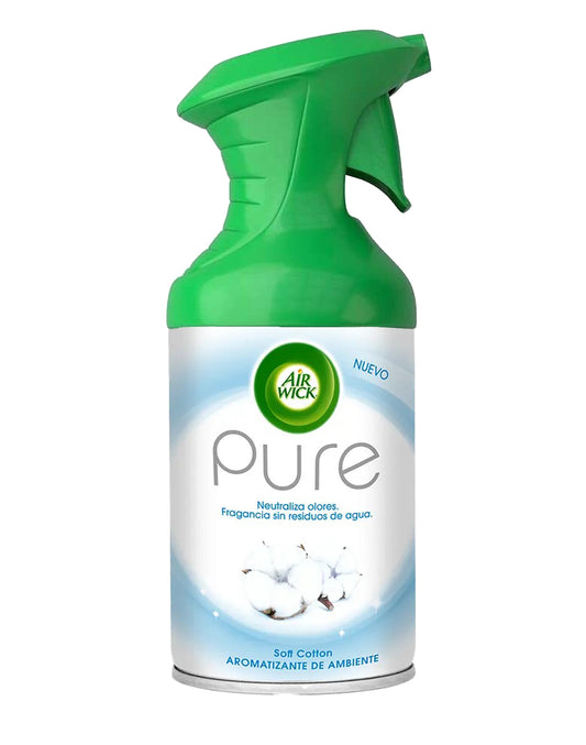 AirWick Aromatizante Aerosol Soft Cotton 250 cc - Puntolimpieza