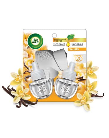 Airwick Desodorante Ambiental Aparato Electrico + 2 rec. Vainilla 1kit - Puntolimpieza