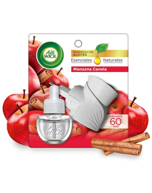 AirWick Desodorante Ambiental Aparato Electrico rec. Manzana y Canela 1 unid - Puntolimpieza