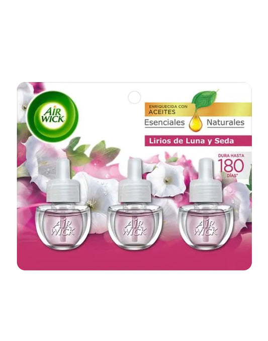 AirWick Recarga Desodorante Electrico Lirios 3 unid - Puntolimpieza