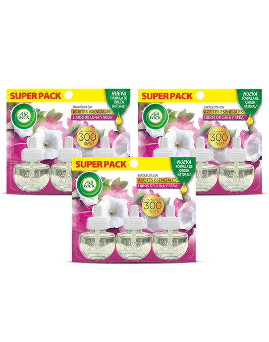 AirWick Recarga Desodorante Electrico Lirios 3 x 3 unid - Puntolimpieza