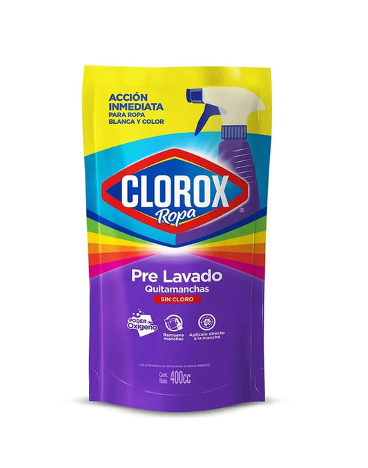 Clorox Pre-Lavado Quitamanchas Recarga 400 cc - Puntolimpieza