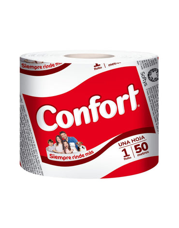 Confort Papel Higiénico Fajilla Una Hoja 50 metros 1 MANGA - Puntolimpieza