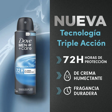 Dove Desodorante Aerosol Protección Total 150 ml - Puntolimpieza