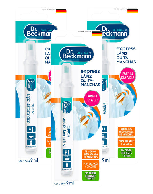 Dr. Beckmann Lápiz Mágico Quitamanchas Express 3 x 1 unid - Puntolimpieza