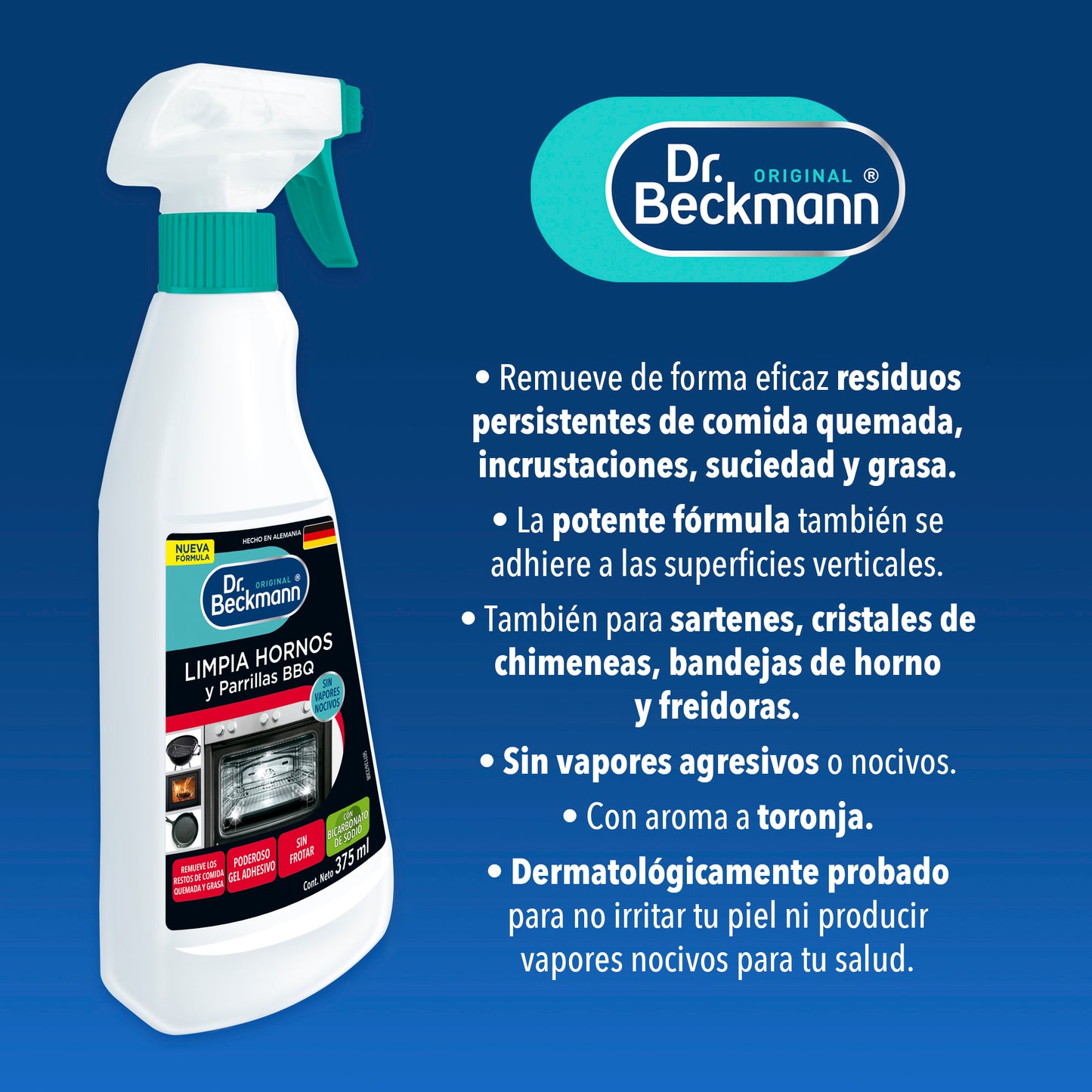 Dr. Beckmann Limpia Hornos 3 x 375 cc - Puntolimpieza