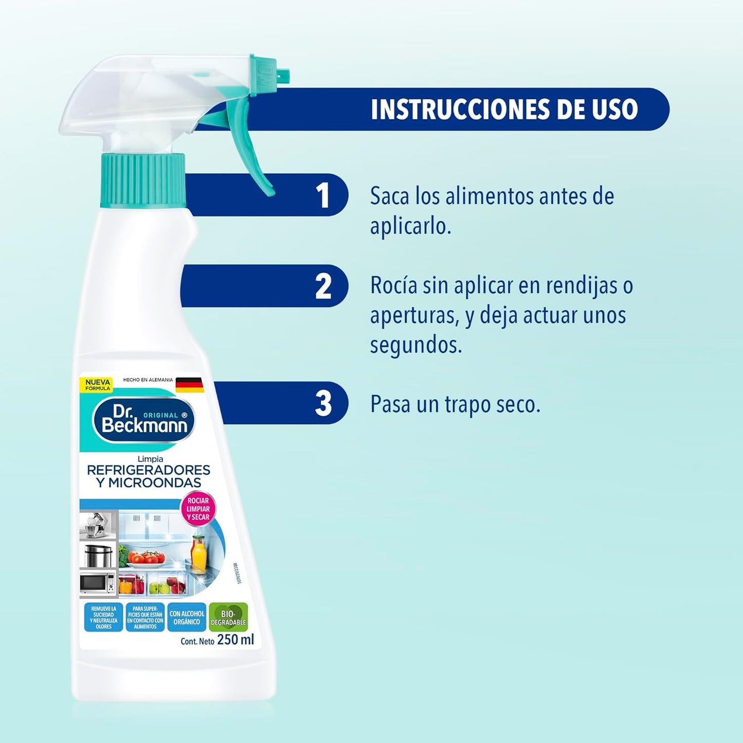 Dr. Beckmann Limpia Refrigeradores y Microondas 3 x 250 cc - Puntolimpieza