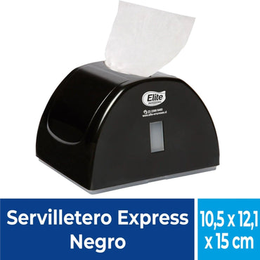 Elite Dispensador Servilleta Express Negro 1 unid - Puntolimpieza