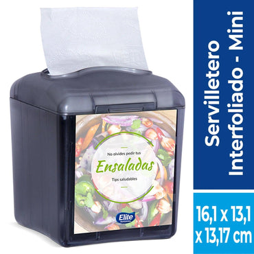 Elite Dispensador Servilleta Interfoliada Mini Gris 1 unid - Puntolimpieza