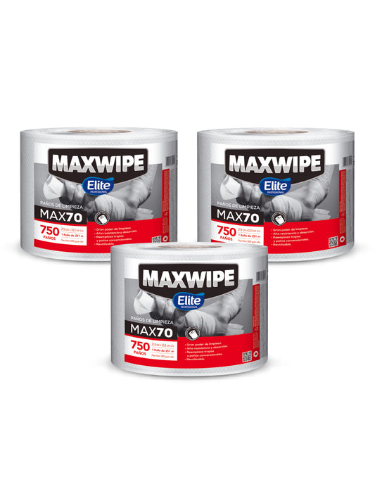 Elite Maxwipe Paños de Limpieza MAX70 3 x 750 unid - Puntolimpieza