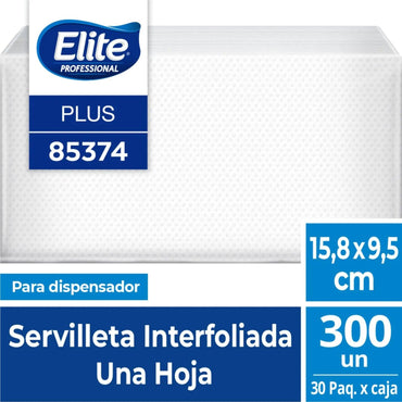 Elite Servilleta Interfoliada Una Hoja 300 unid - Puntolimpieza
