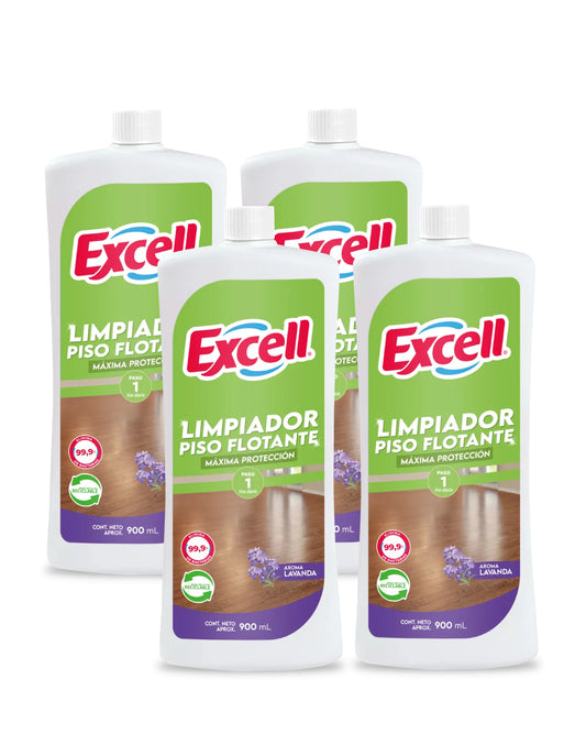 Excell Limpiador piso flotante lavanda 4 x 900 cc - Puntolimpieza