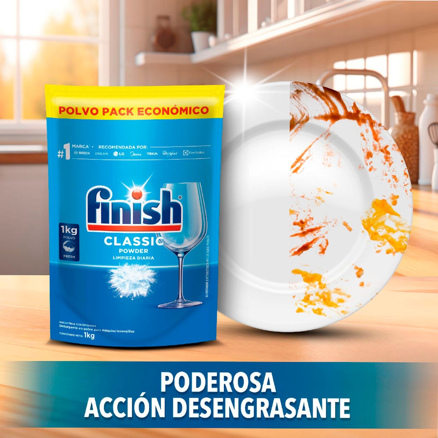 Finish Lavavajilla en Polvo Recarga 1 kg - Puntolimpieza