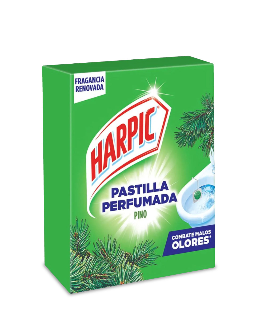 Harpic Pastilla WC Limpia y Aromatiza Pino 1 unid - Puntolimpieza