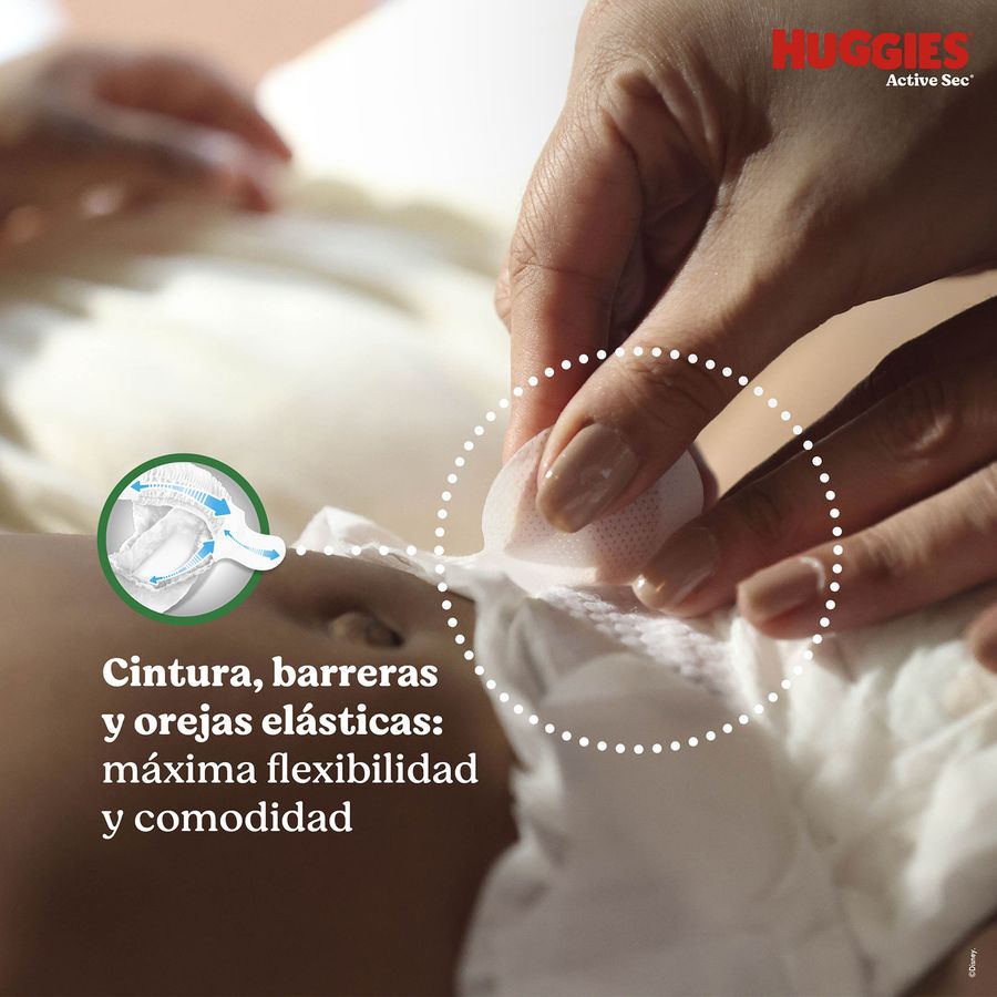 Huggies Pañales Bebé Active Sec XXXG 48 unid - Puntolimpieza