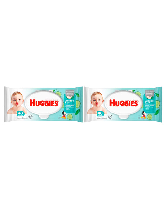 Huggies Toallas Húmedas 2 x 48 unid - Puntolimpieza