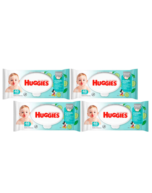 Huggies Toallas Húmedas 4 x 48 unid - Puntolimpieza