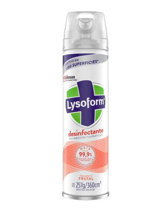 Lysoform Desinfectante de ambiente y superficie frutal 360 cc - Puntolimpieza