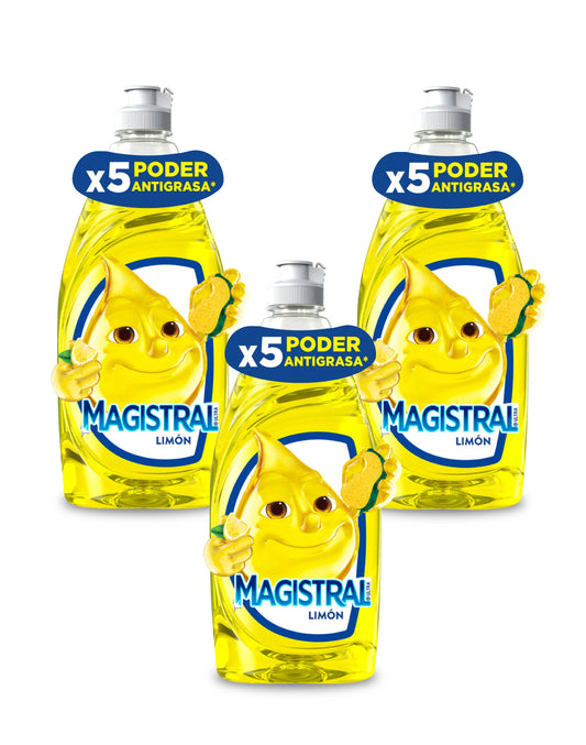 Magistral Lavaloza Ultra Desengrasante Limón 3 x 500 cc - Puntolimpieza