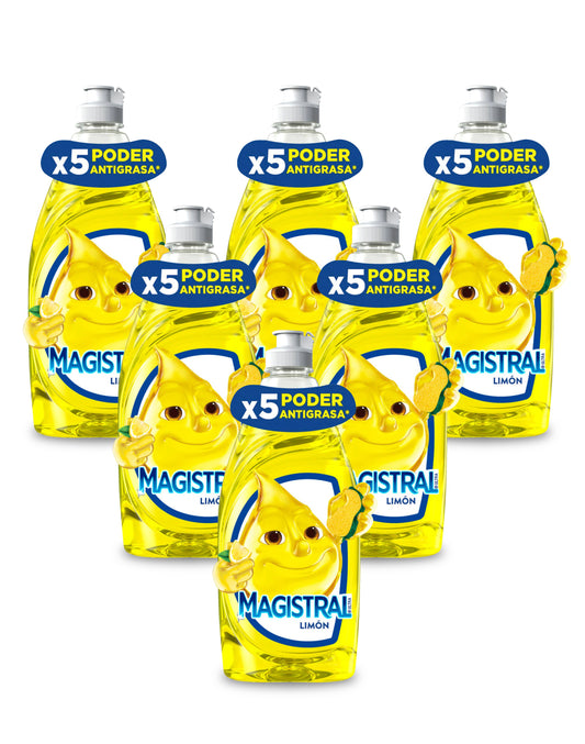 Magistral Lavaloza Ultra Desengrasante Limón 6 x 500 cc - Puntolimpieza