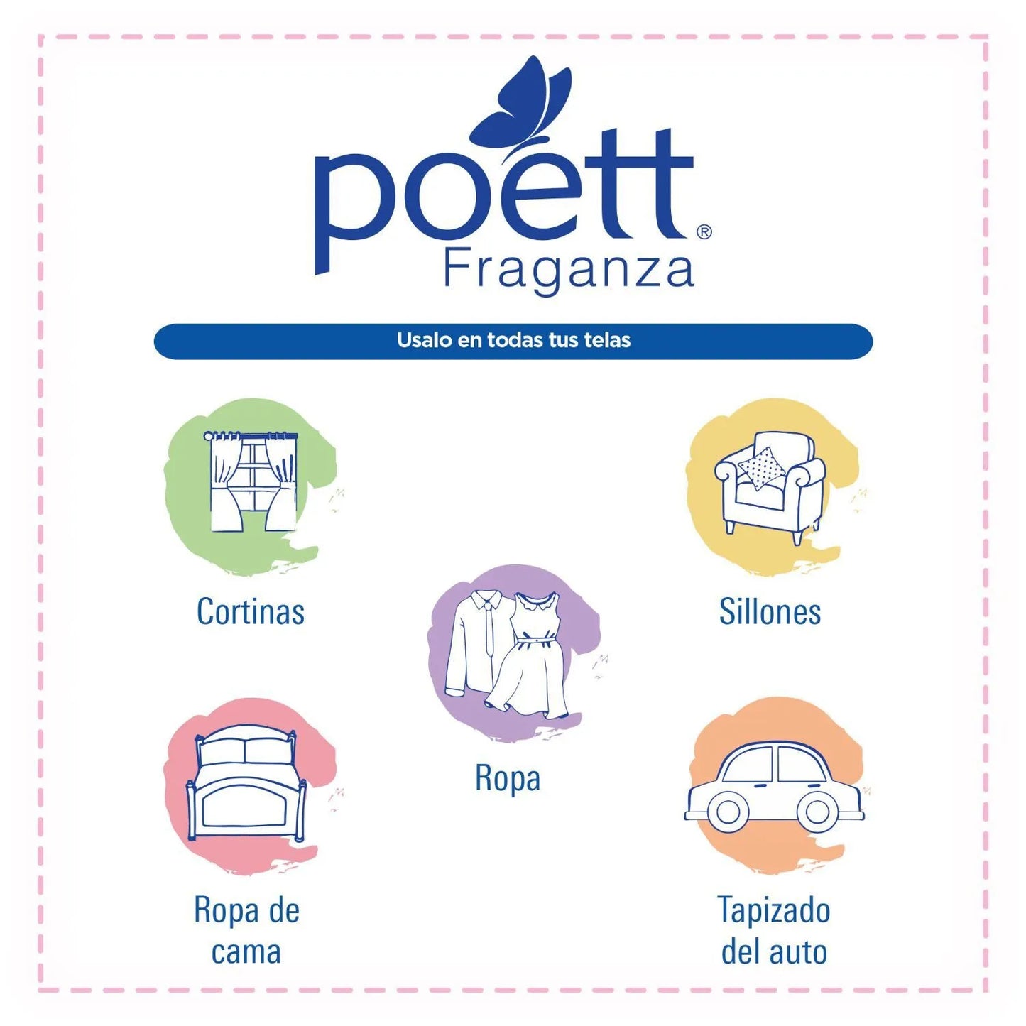 Poett Aromatizante de Telas Fraganza Suavidad de Bebé 250 cc