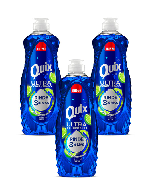 Quix Lavaloza Ultra Concentrado 3 x 300 cc - Puntolimpieza