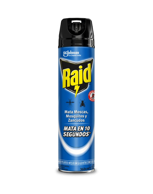 Raid Insecticida Mata Moscas y Mosquitos 360 cc - Puntolimpieza