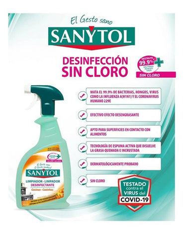 Sanytol Antigrasa Desinfectante Cocina 500 cc - Puntolimpieza