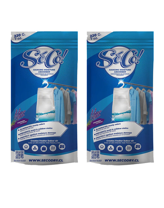 SéCo! Absorbente Humedad Colgante 2 x 220 gr - Puntolimpieza